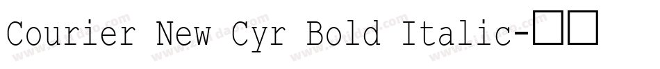Courier New Cyr Bold Italic字体转换